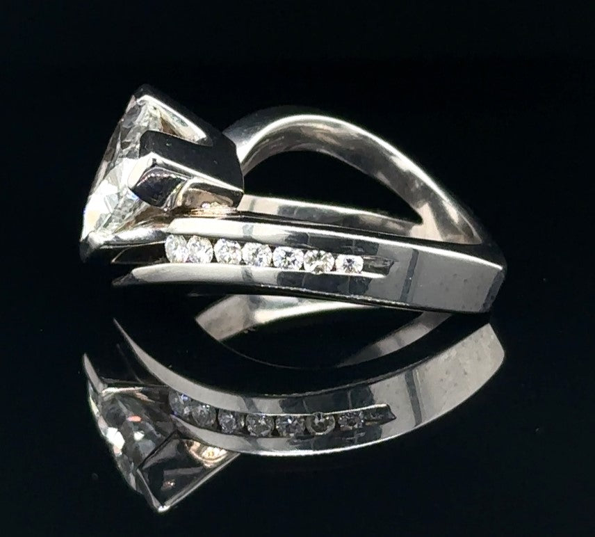 Trillion Shape Engagement Ring