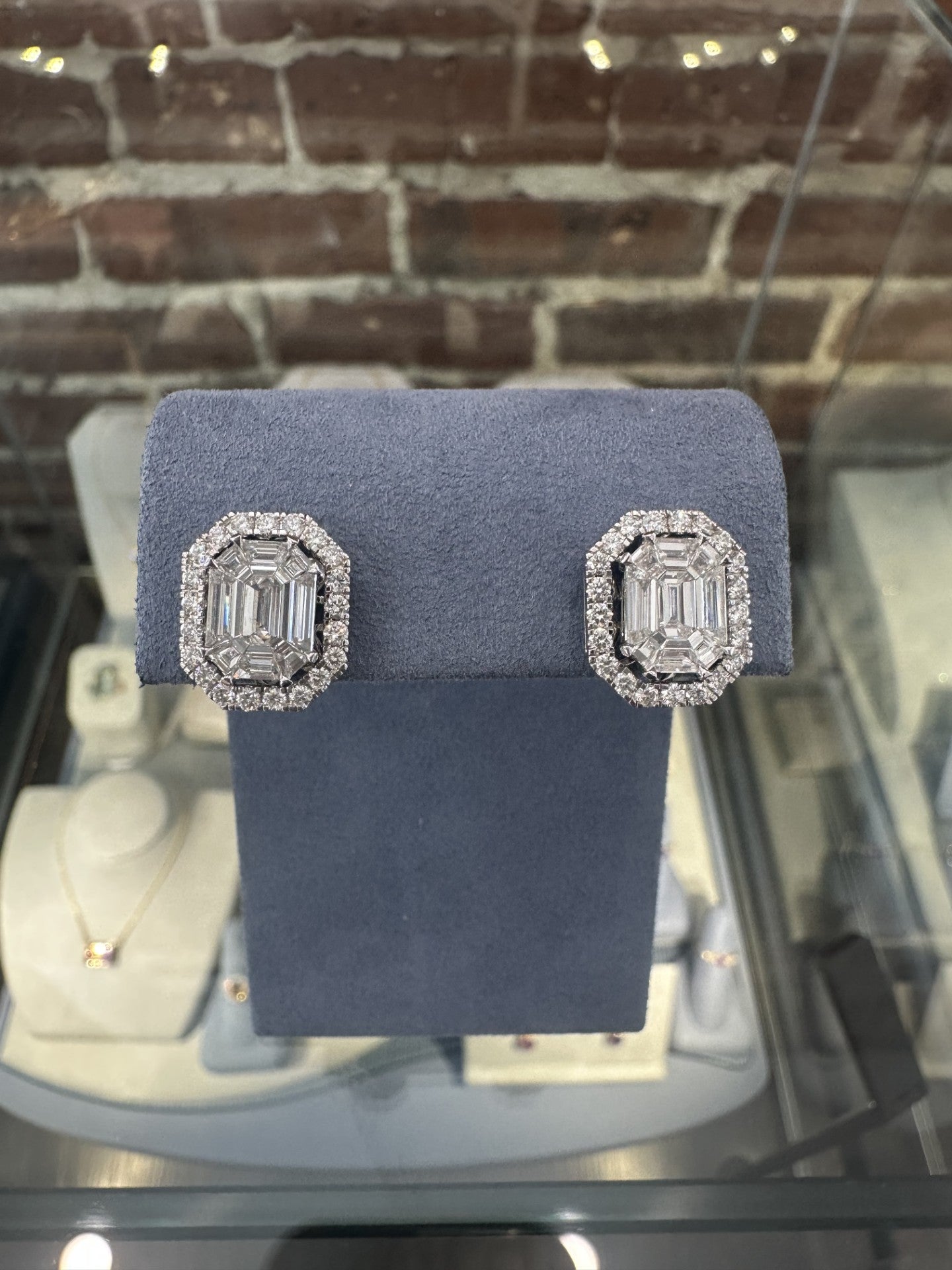 Diamond Cluster Earrings