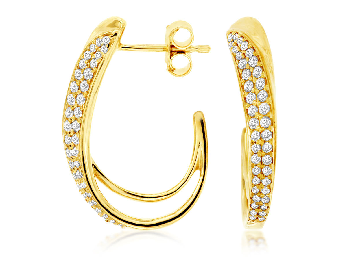 J-Hoop Earrings