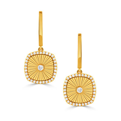 Gold And Diamond Earrings