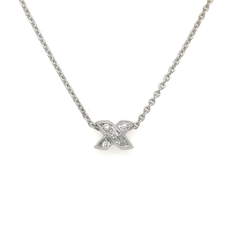 Tiffany & Co. Diamond X Necklace