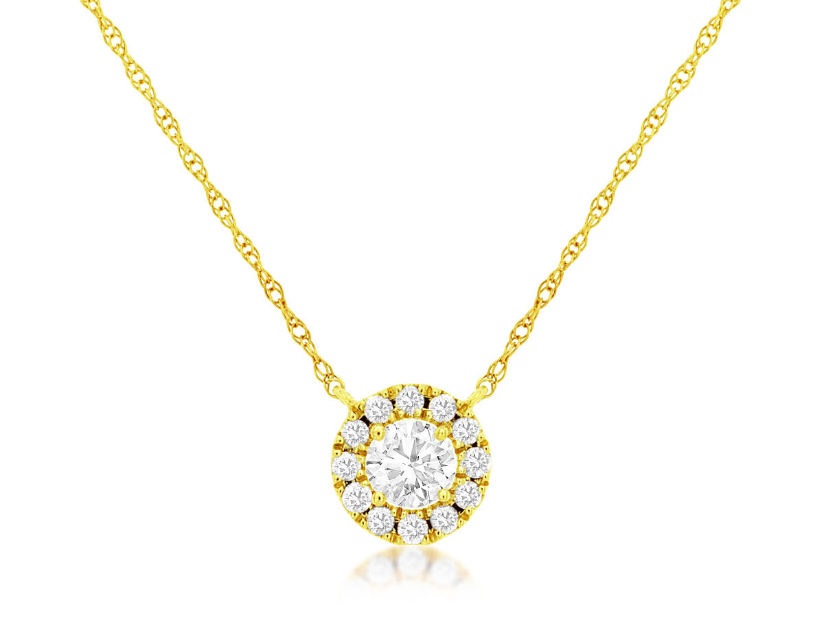 Diamond Halo Necklace