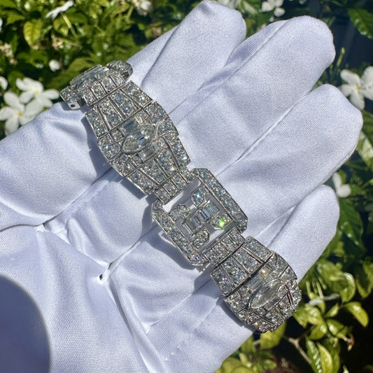 Art-Deco Style Platinum And Diamond Bracelet
