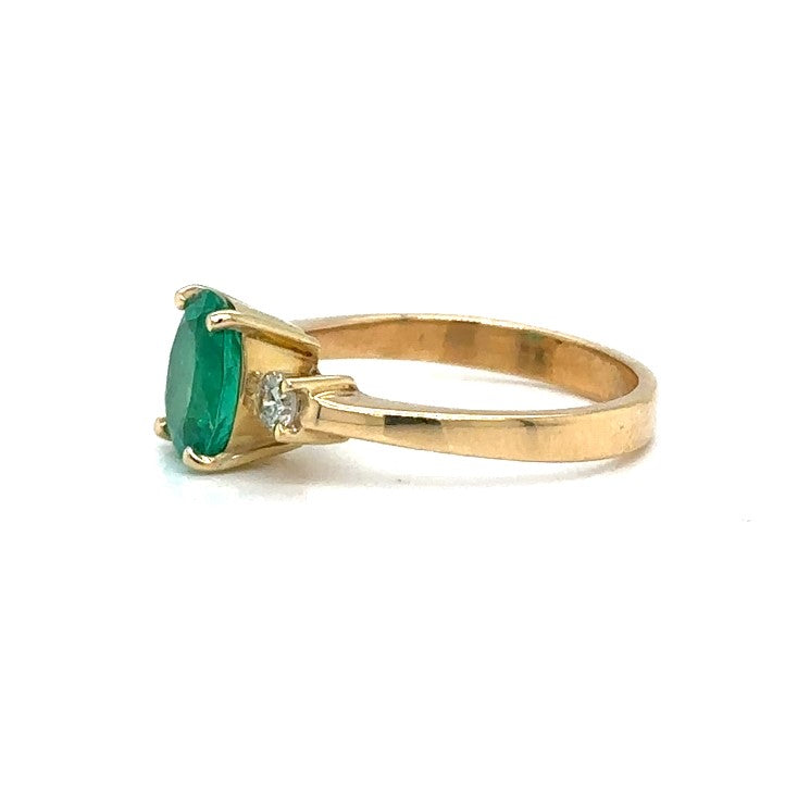Three-Stone Emerald Ring