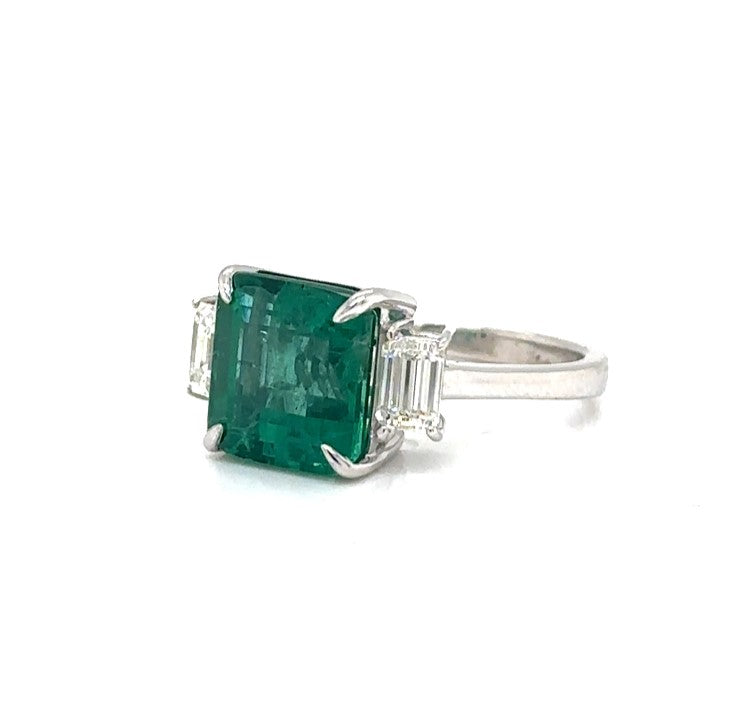 Three-Stone Emerald Ring