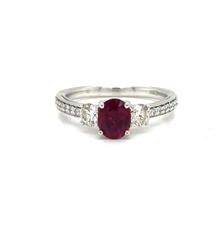Three-Stone Ruby Ring
