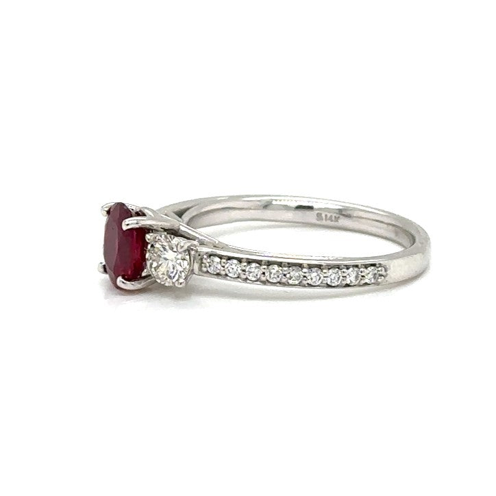 Three-Stone Ruby Ring