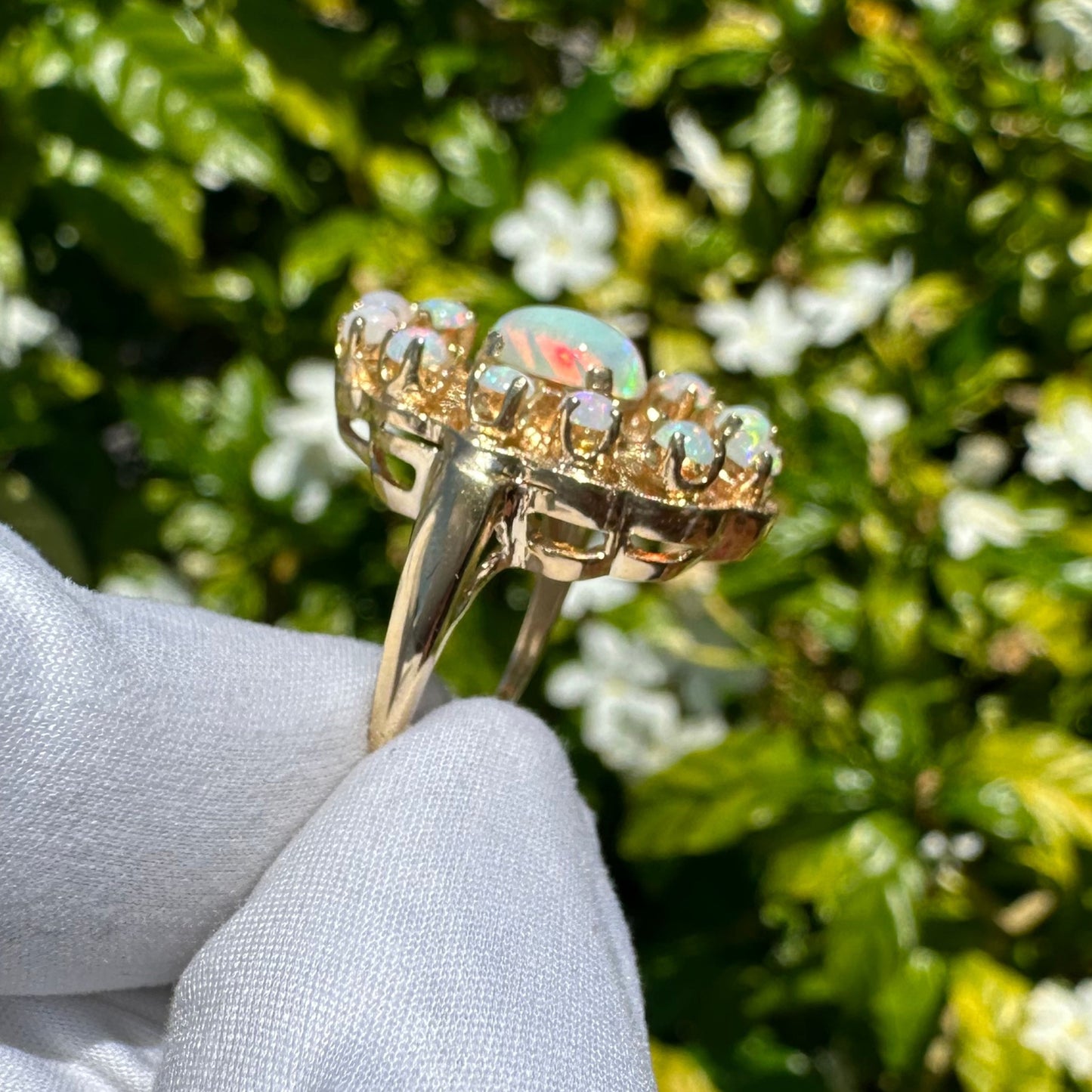 Opal Halo Ring