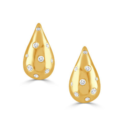 Gold And Diamond Earrings