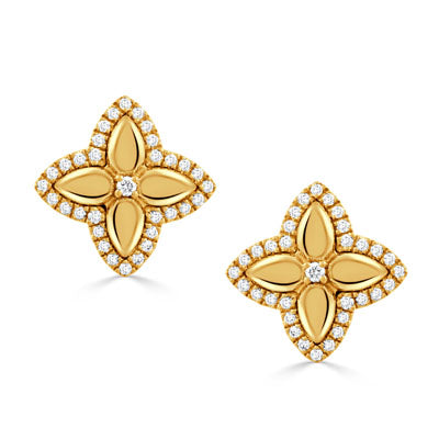 Gold And Diamond Earrings