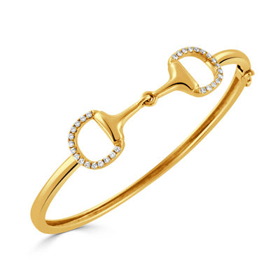 Double Stirrup Equestrian Bangle Bracelet
