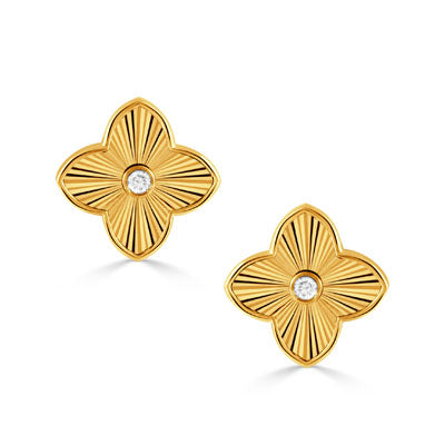 Gold And Diamond Earrings
