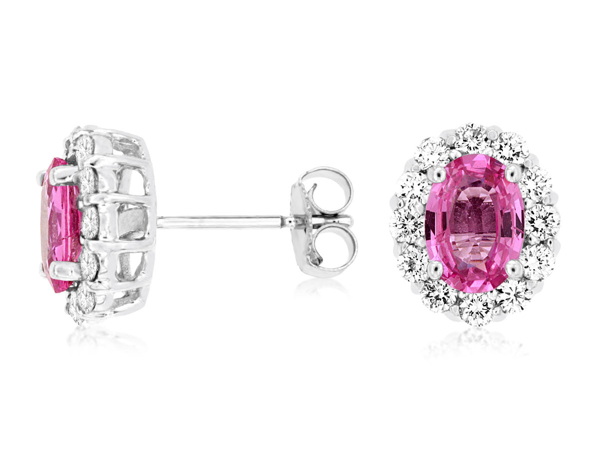 Pink Sapphire Earrings