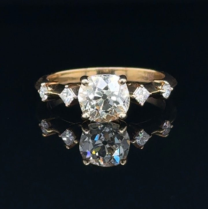 Old Mine Cut Engagement Ring