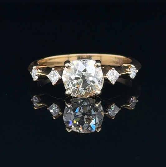 Old Mine Cut Engagement Ring