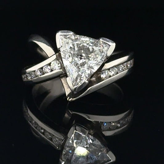 Trillion Shape Engagement Ring