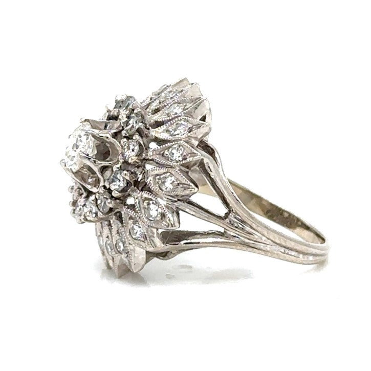 Double Halo Cocktail Ring
