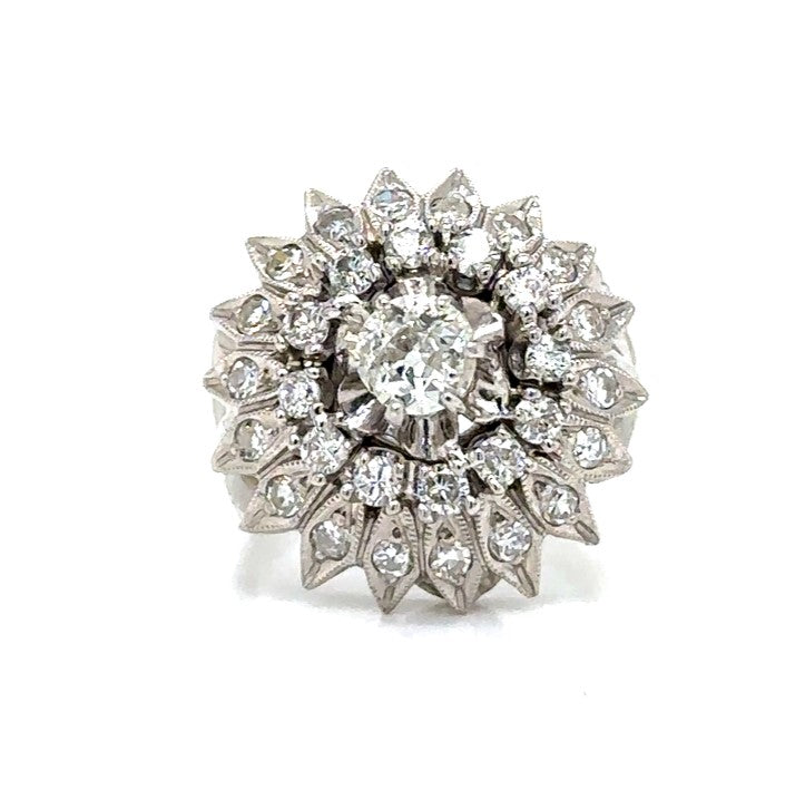Double Halo Cocktail Ring