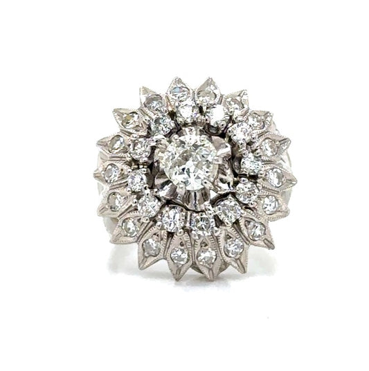 Double Halo Cocktail Ring