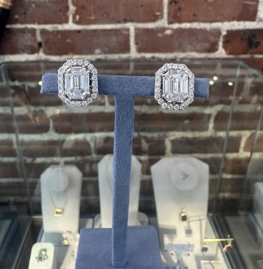 Diamond Cluster Earrings