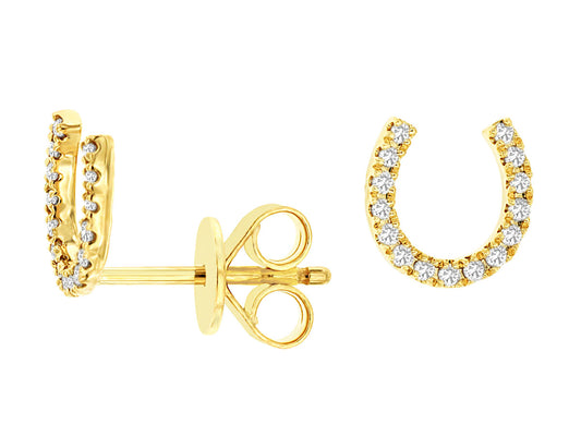 Diamond Horseshoe Earrings