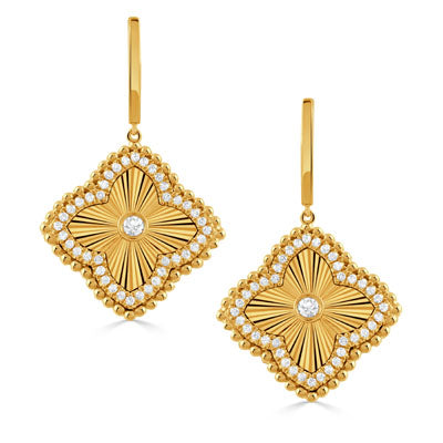 Gold And Diamond Earrings