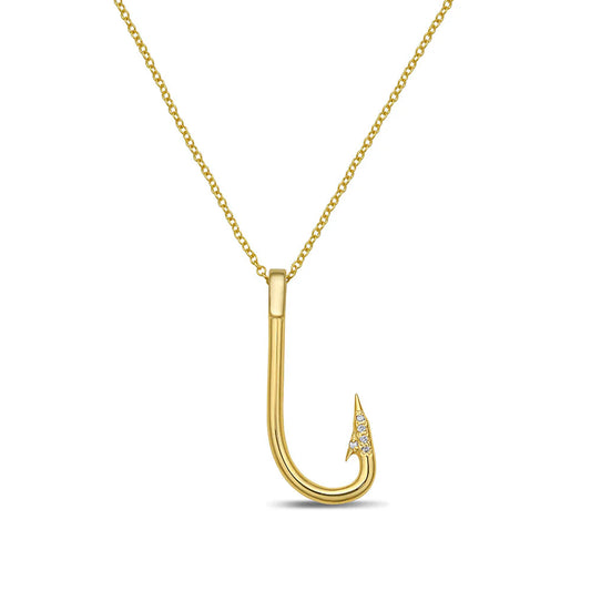 Diamond Hook Necklace