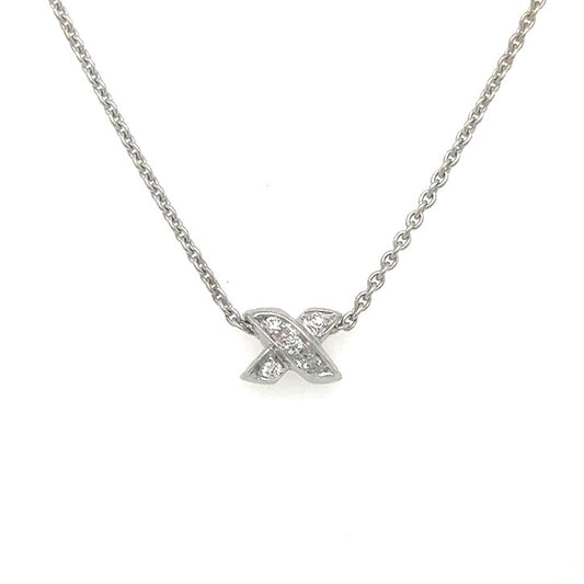 Tiffany & Co. Diamond X Necklace