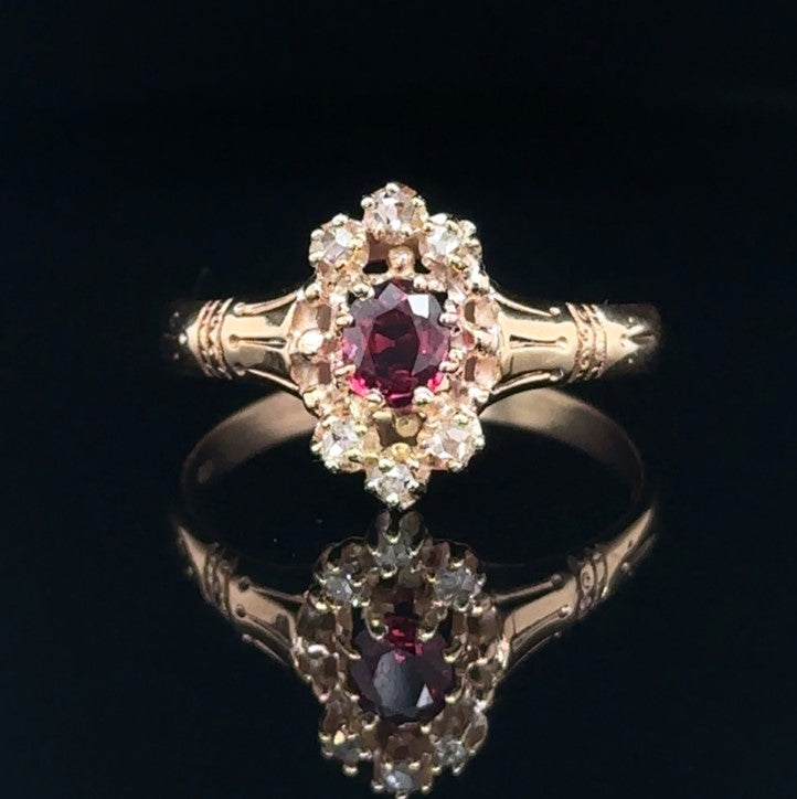 Victorian Era Red Spinel Ring