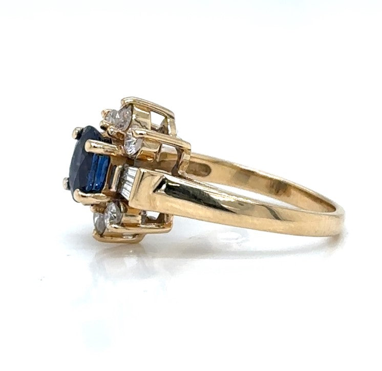 Sapphire And Diamond Ring