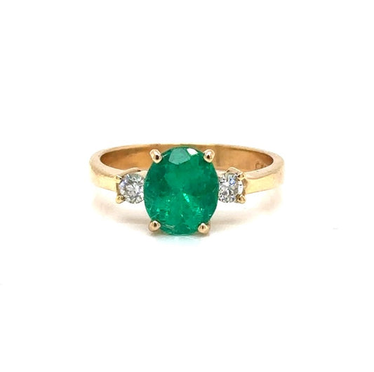 Three-Stone Emerald Ring