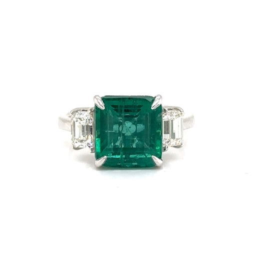 Three-Stone Emerald Ring