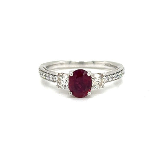 Three-Stone Ruby Ring