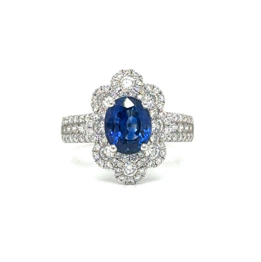 Sapphire And Diamond Ring