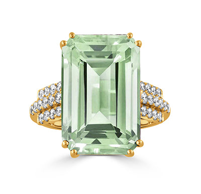 Mint Green Amethyst Ring
