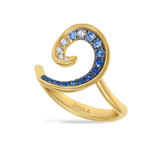 Sapphire Wave Ring