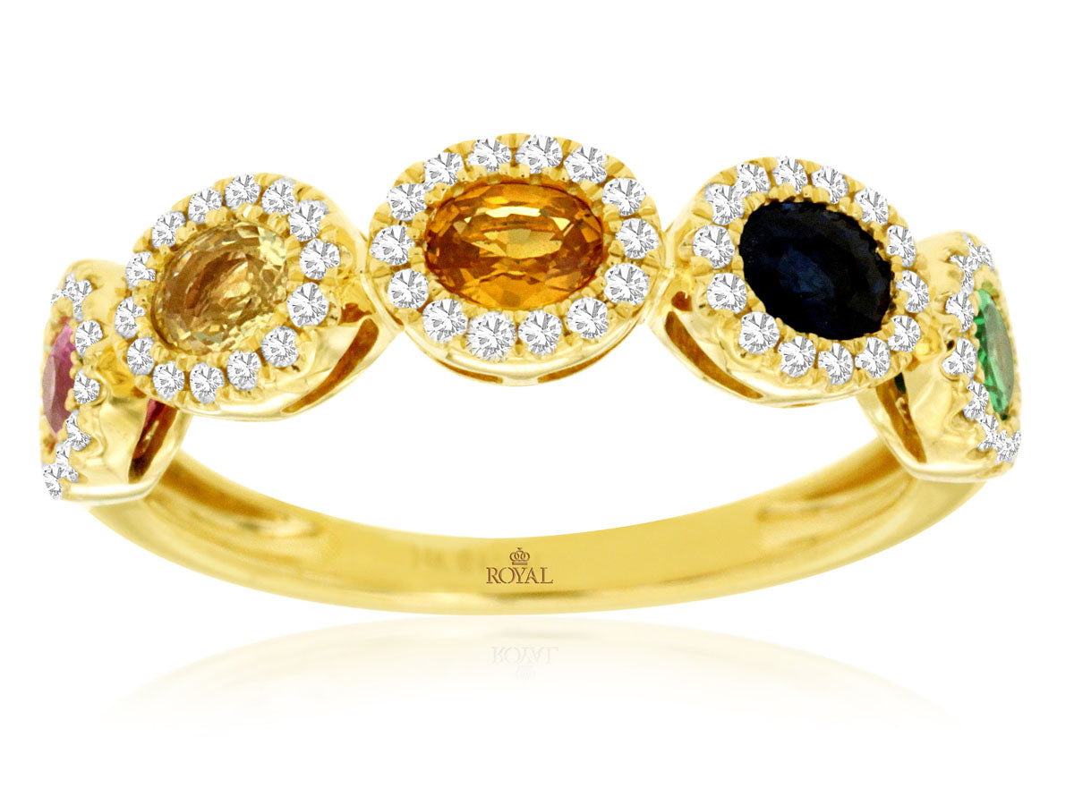 Multi-Colored Sapphire Ring