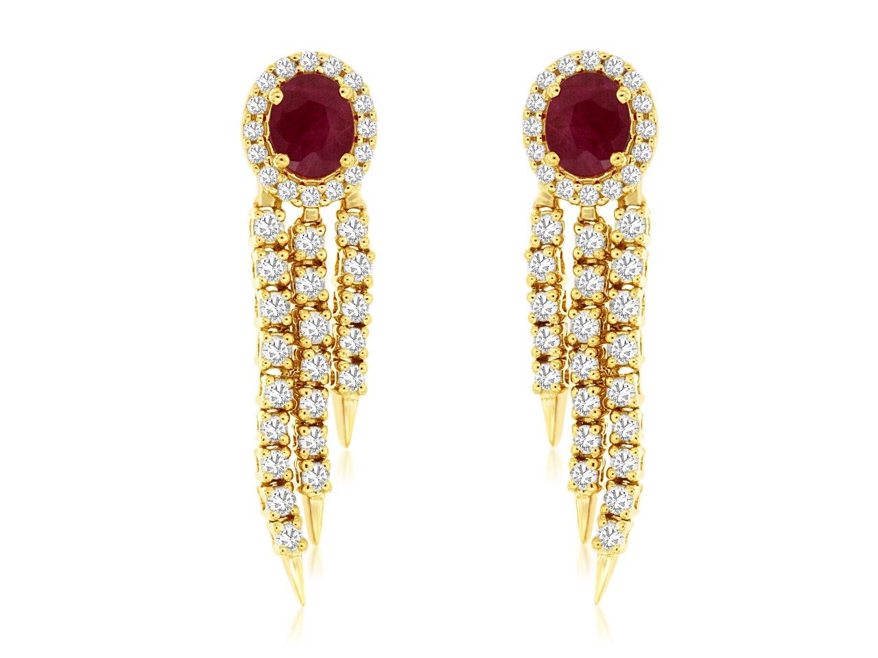 Ruby Drop Earrings