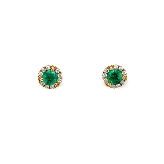 Emerald Halo Earrings