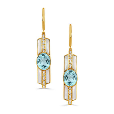 Sky Blue Topaz Earrings