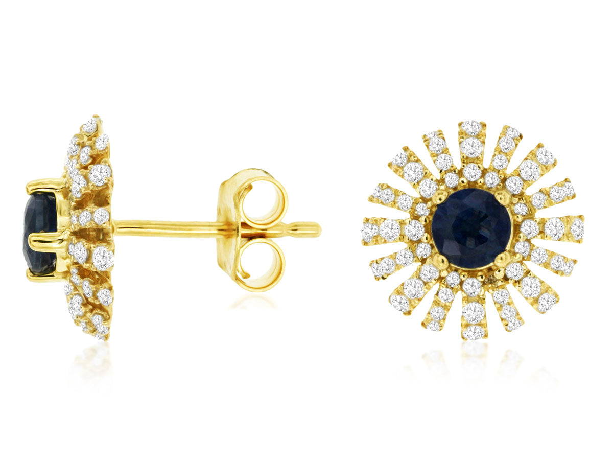 Sapphire And Diamond Earrings