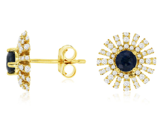 Sapphire And Diamond Earrings