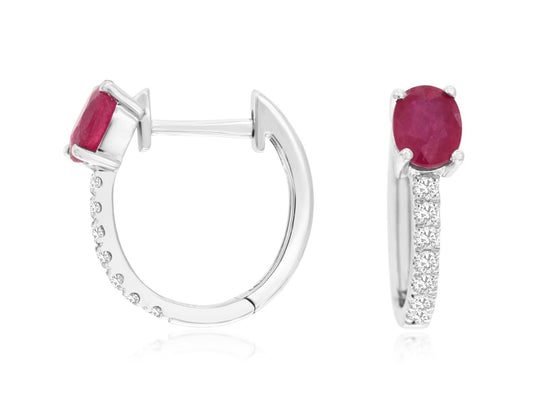 Ruby Hoop Earrings