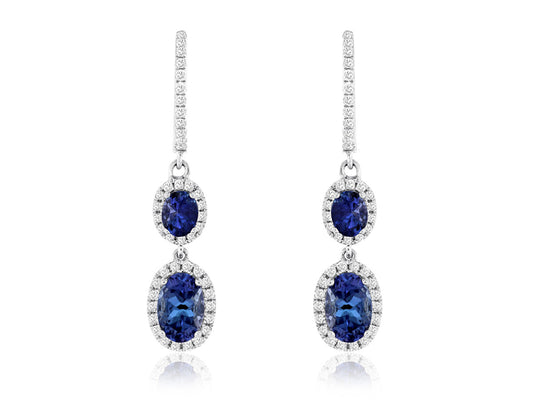 Tanzanite And Diamond Earrings