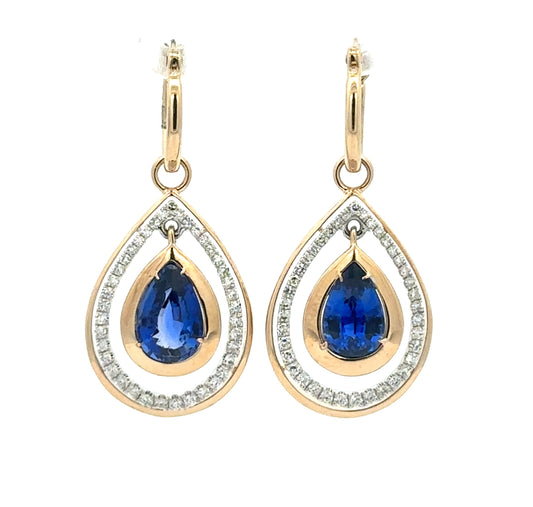 Sapphire Dangle Earrings