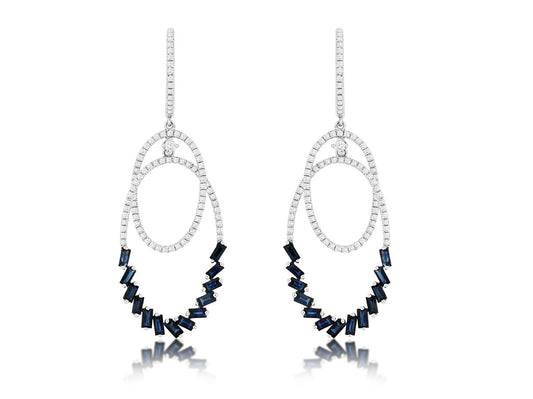 Sapphire And Diamond Earrings