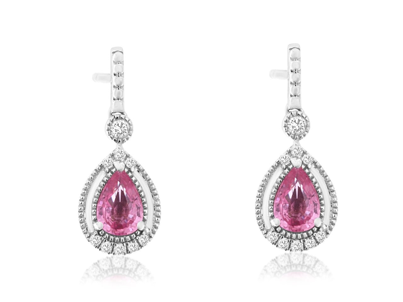 Pink Sapphire Earrings