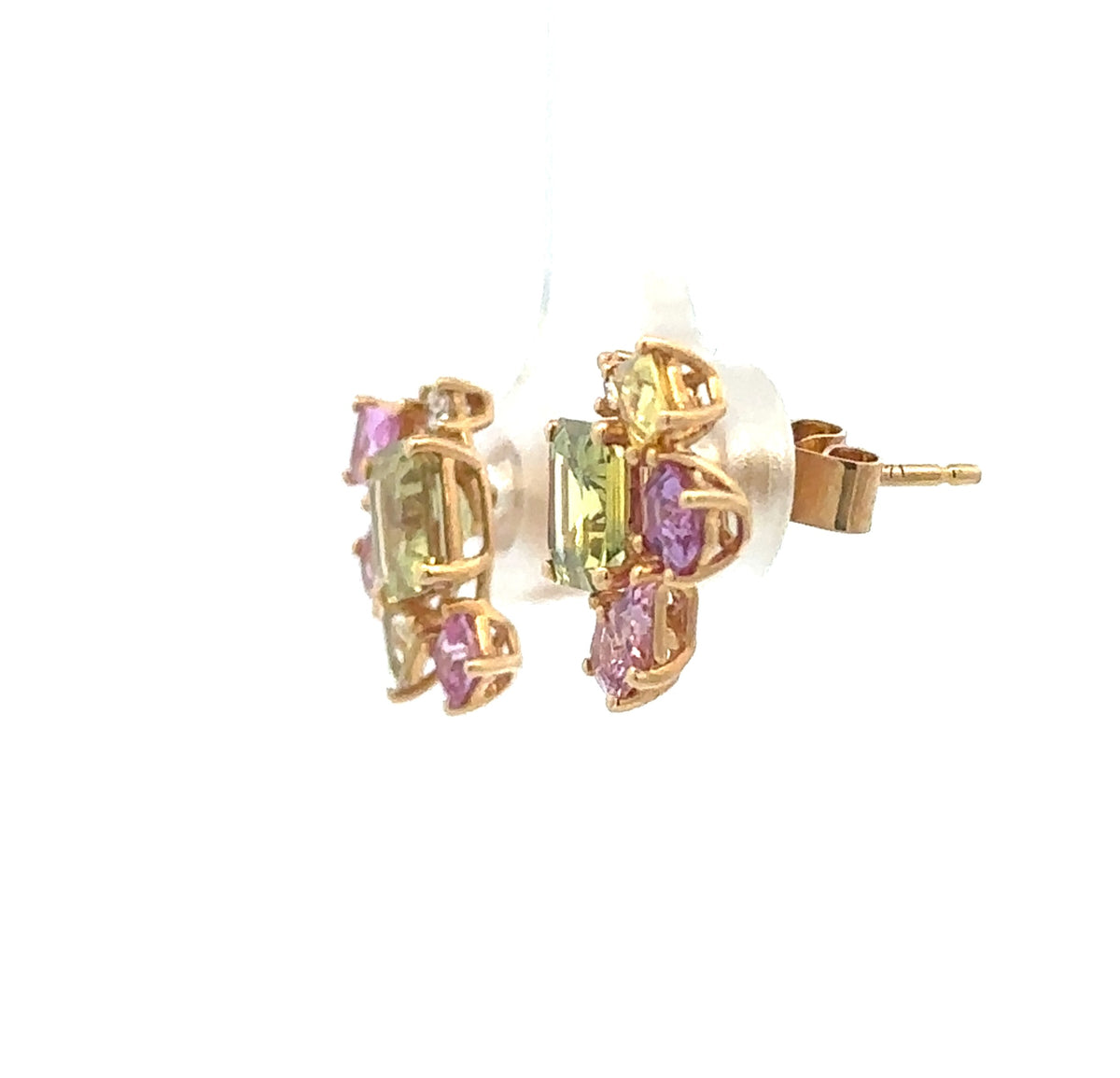 Multi-Color Sapphire Earrings