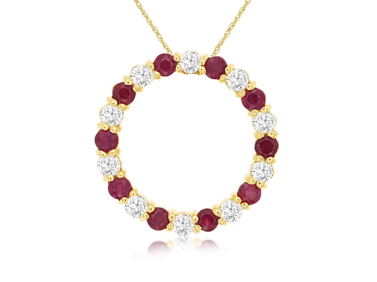 Ruby Circle Necklace