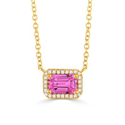 Pink Sapphire Necklace